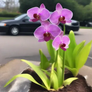 Why did the swan-neck orchid get a ticket? Because it was parked in a no-hovering zone!