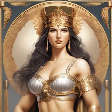 In Greek mythology, the goddess Athena is often depicted as a trained warrior.