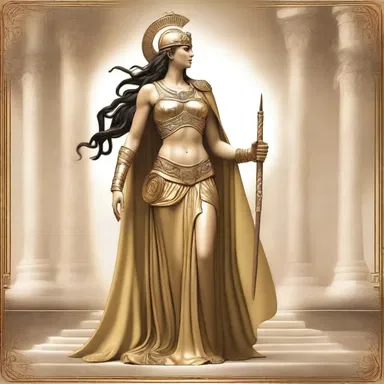 In Greek mythology, the goddess Athena is often depicted as a trained warrior.