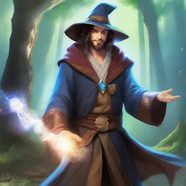 In the fantasy world, the protagonist is a trained wizard with magical powers.
