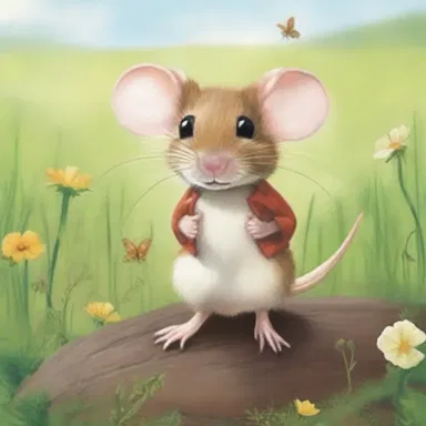 In the children's book, the field mouse named Sammie embarks on a courageous adventure through the meadows.