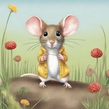 In the children's book, the field mouse named Sammie embarks on a courageous adventure through the meadows.