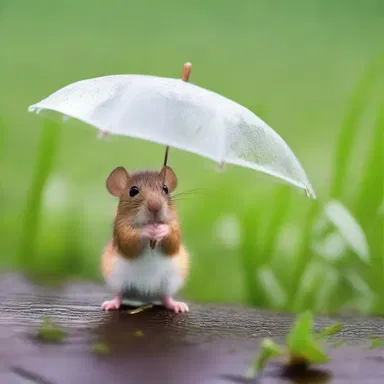 Why did the field mouse bring a tiny umbrella? Because it heard there was a chance of a light drizzle in the meadow!