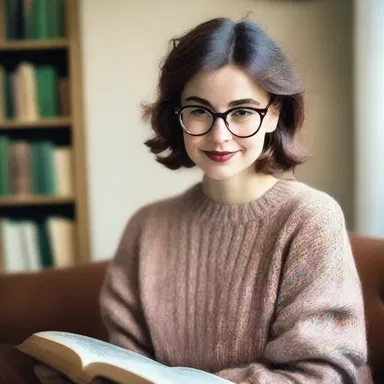 The bookish style is becoming increasingly popular with oversized glasses and vintage sweaters.