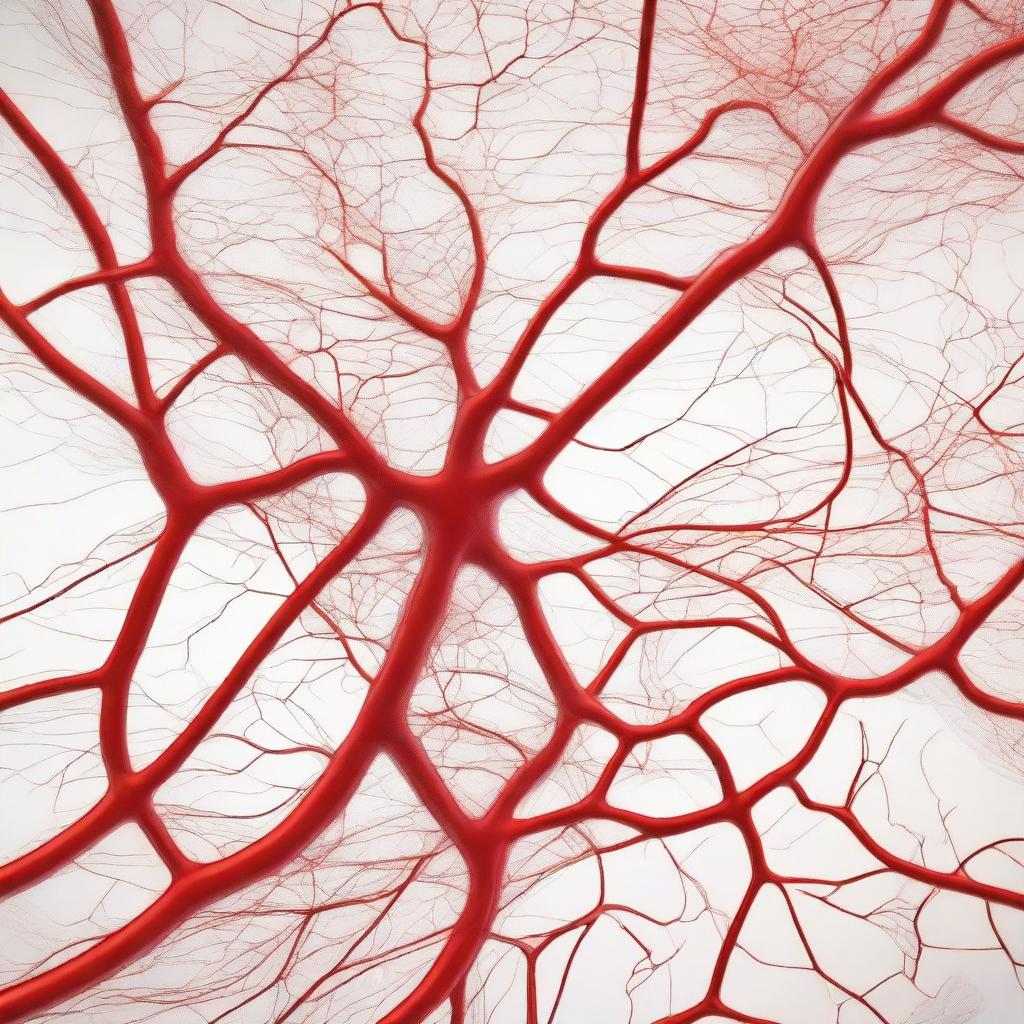 A highly detailed digital art image showcasing the intricate network of veins