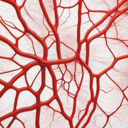 A highly detailed digital art image showcasing the intricate network of veins