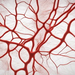 A highly detailed digital art image showcasing the intricate network of veins