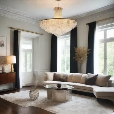 The extravagant chandelier in the small living room was an overreach, overwhelming the space.