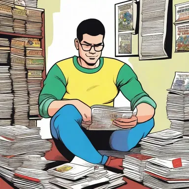 He collects comics and avidly reads them whenever he has free time.