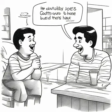 He avidly told jokes to his friends, always trying to make them laugh.
