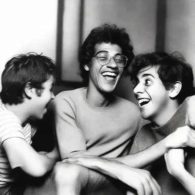 He avidly told jokes to his friends, always trying to make them laugh.