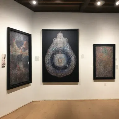 The artist used a galanty show as a unique and creative form of visual storytelling in his gallery exhibition.