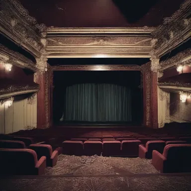 During the horror film, a group of friends stumbled upon an abandoned theater and unknowingly activated a cursed galanty show that unleashed terrifying shadows.