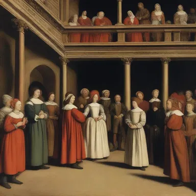 The performance of a galanty show was a popular form of entertainment during the Renaissance period, portraying historical events and legends to the audience.