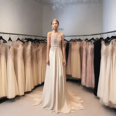 The famous fashion designer rented out her latest collection of dresses to a high-end boutique.