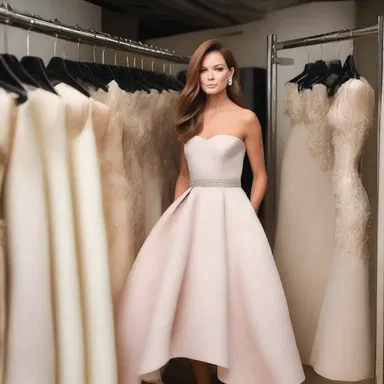 The famous fashion designer rented out her latest collection of dresses to a high-end boutique.