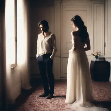 She walked into the dimly lit room and her eyes met his dully, lacking the usual spark of love.