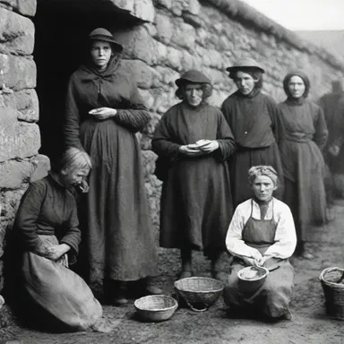 During the famine in Ireland in the mid-19th century, many people were forced to emaciate due to the lack of food.