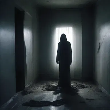 In the haunted house, the ghostly presence gradually emaciated the protagonist, draining their strength and leaving them weak.