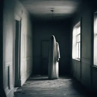 In the haunted house, the ghostly presence gradually emaciated the protagonist, draining their strength and leaving them weak.
