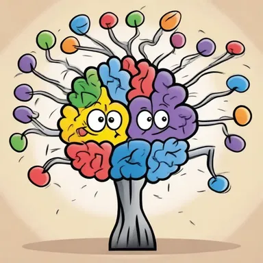 In the cartoon, the character's brain was depicted as a trifurcation, with each branch representing different thoughts.