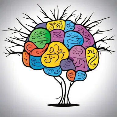In the cartoon, the character's brain was depicted as a trifurcation, with each branch representing different thoughts.