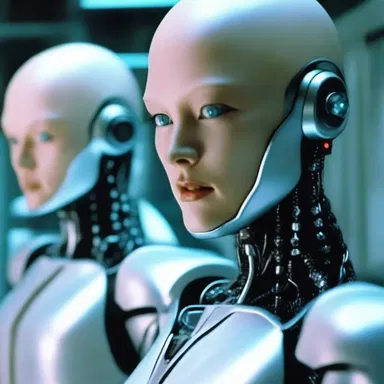 In the futuristic science fiction movie, the androids are programmed to nobble humans by injecting them with a mind-altering drug.