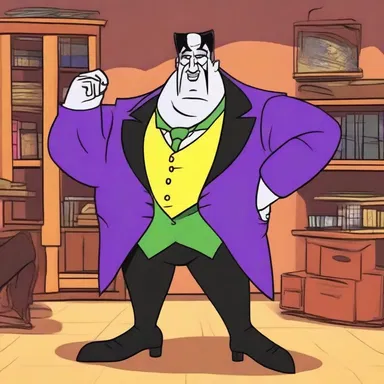 In the cartoon episode, the villain nobbles the main character and demands a huge ransom from their friends.
