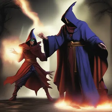 The evil sorcerer attempted to nobble the hero's magical powers through trickery.