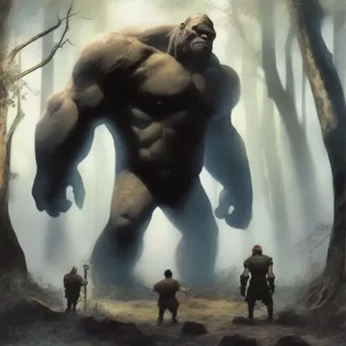 In the magical world, the unfeeling giants caused much destruction but felt no remorse.