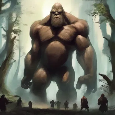 In the magical world, the unfeeling giants caused much destruction but felt no remorse.