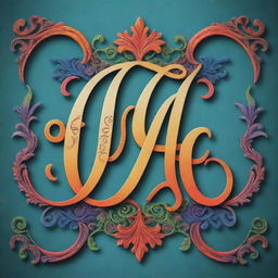 Imaginative rendering of a name 'Velibeth' in ornate calligraphy style, using vibrant colours