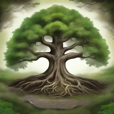 According to Norse mythology, the World Tree, Yggdrasil, was an immense evergreen ash tree that connected the nine realms.
