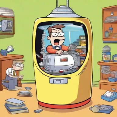 In the cartoon series, the characters attempted to build a time machine out of household items, but it was unfeasible and never worked.