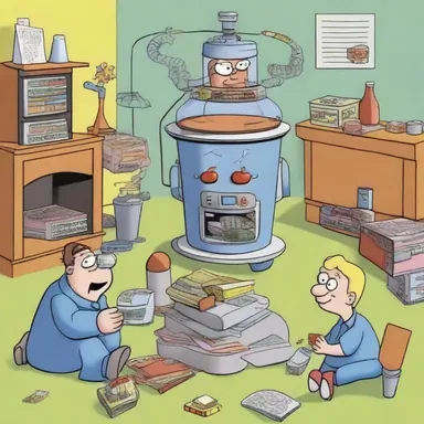 In the cartoon series, the characters attempted to build a time machine out of household items, but it was unfeasible and never worked.