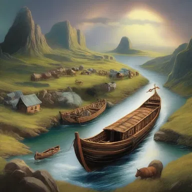 According to Norse mythology, the boat train was used by the gods to travel to different realms.