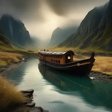 According to Norse mythology, the boat train was used by the gods to travel to different realms.