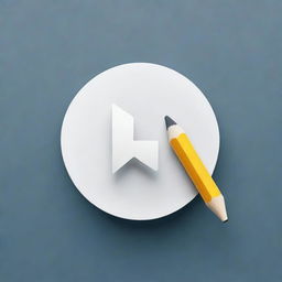 A merged icon combining a sleek play button and a pencil or script symbol representing creativity and action.