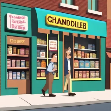 In the animated series, the chandler runs a small store that sells various provisions to the characters.