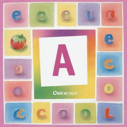 Create a colorful educational poster that showcases short vowel sounds. Each vowel (a, e, i, o, u) should be presented with an illustrative word and accompanying image. Make the vowels large and bold, ensuring they are the focal point.