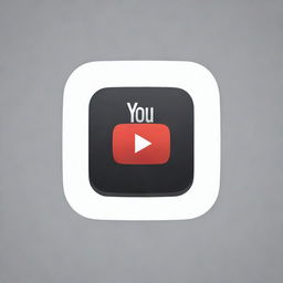 Generate a 60x60 pixels image featuring a YouTube play button overlaid with a creatively crafted script symbol or pencil.