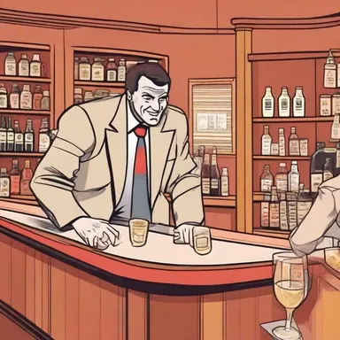 The scenario of the joke revolves around a man who walks into a bar and orders a drink.