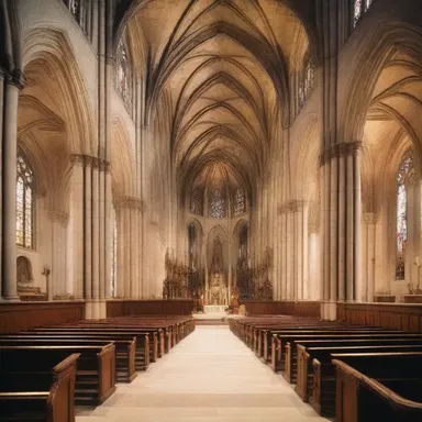 The Gothic cathedral boasted a stunning round arch that added elegance and charm to its design.