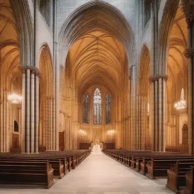 The Gothic cathedral boasted a stunning round arch that added elegance and charm to its design.