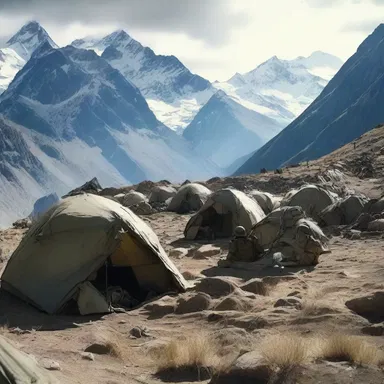 The movie showcased a breathtaking scene of soldiers bivouacking on a picturesque mountain landscape.