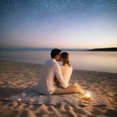 The couple enjoyed a romantic evening under the stars, bivouacking on the beach.