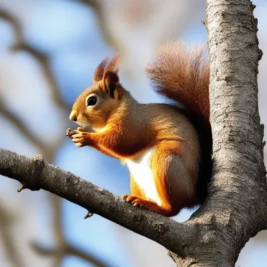 Why did the squirrel shinny up the tree? Because it saw a nut at the top!