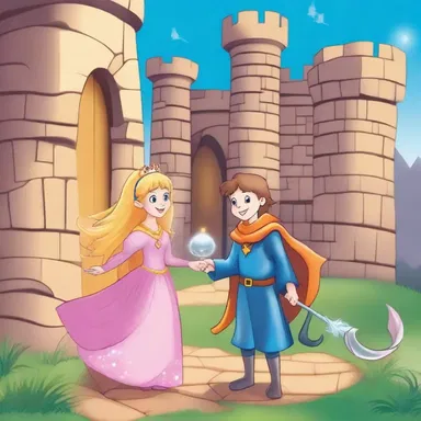 The young wizard used his magical powers to shinny up the castle walls and rescue the princess.