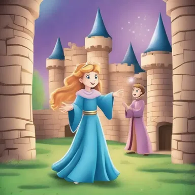 The young wizard used his magical powers to shinny up the castle walls and rescue the princess.