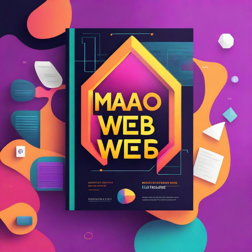 A digital art image featuring a book cover design for a web development guide